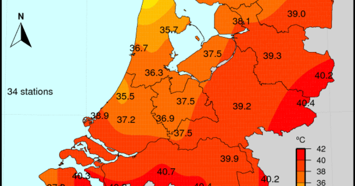 Temperatuurextremen In Nederland, 1906-2022 | Compendium Voor De ...